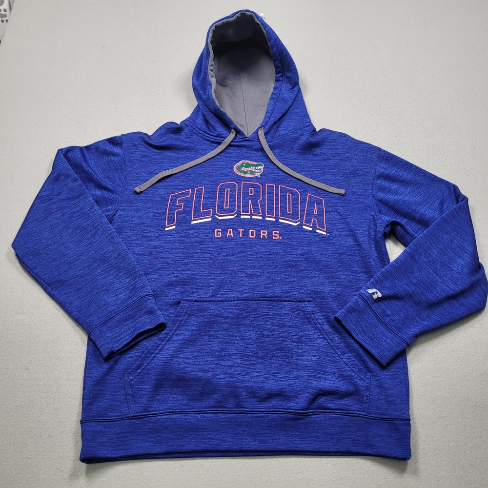 Florida Gators Russell Athletic Blue Hoodie Sweatshirt Mens Large NCAA Football